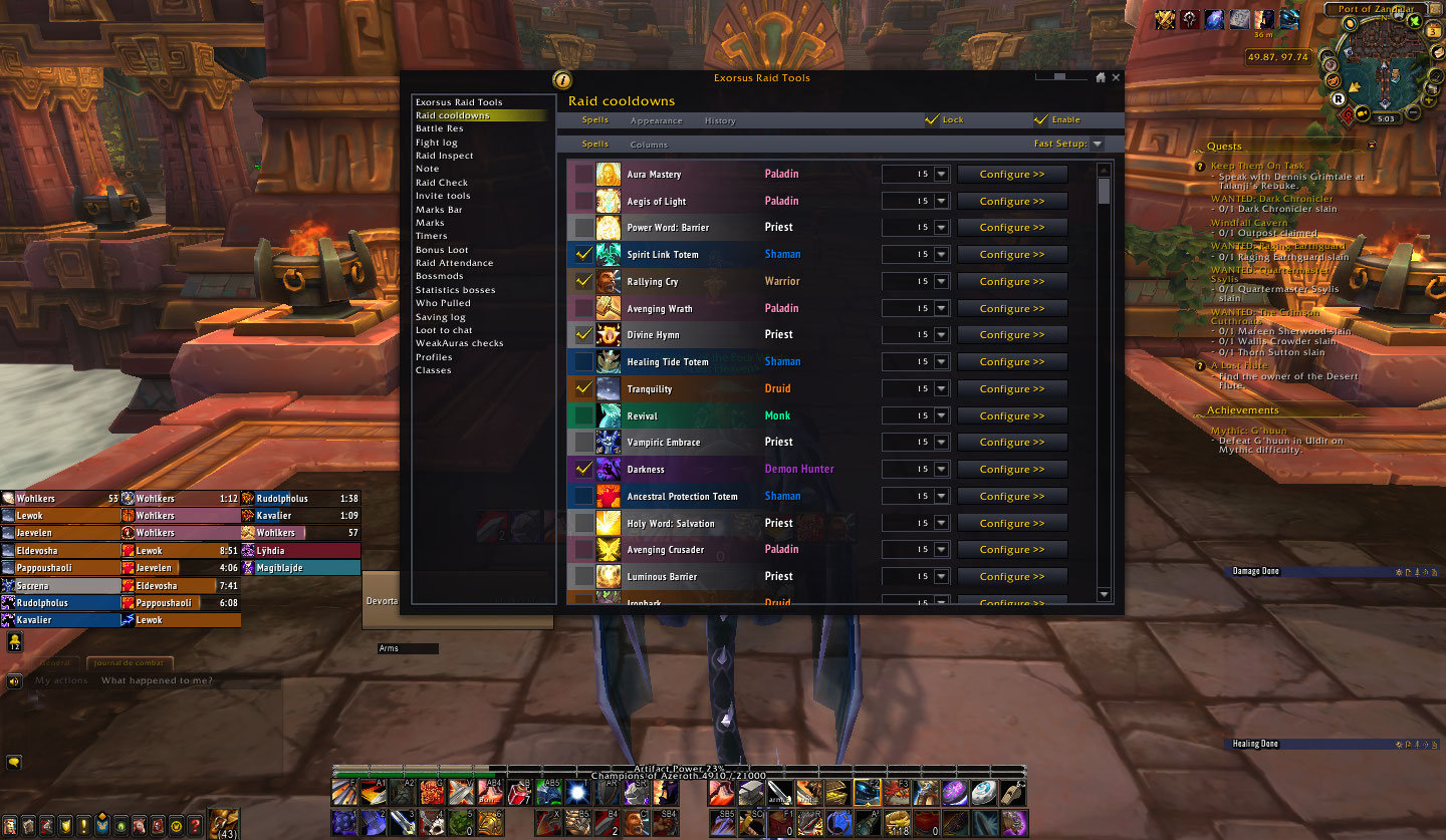 WoW Exorsus raid Tool, addon pour vos donjons et raids à